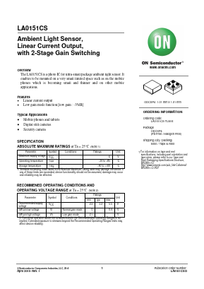 LA0151CS Datasheet PDF ON Semiconductor