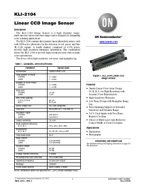 KLI-2104-DAA-EB-AA Datasheet PDF ON Semiconductor