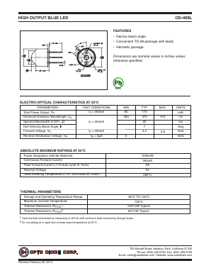 OD-469L Datasheet PDF OptoDiode Corp