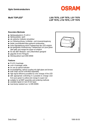 LSGT670-JK Datasheet PDF OSRAM GmbH