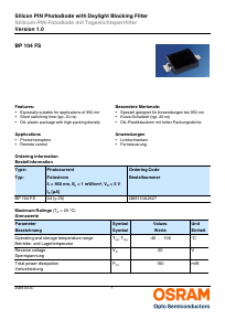 BP104FS_09 Datasheet PDF OSRAM GmbH