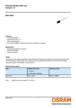 SFH4544-DW Datasheet PDF OSRAM GmbH