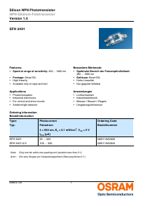SFH3401 Datasheet PDF OSRAM GmbH