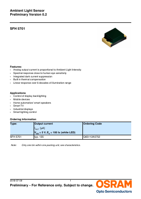 Q65112A5752 Datasheet PDF OSRAM GmbH