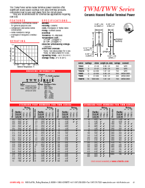 TWM5JR43E Datasheet PDF Ohmite Mfg. Co.