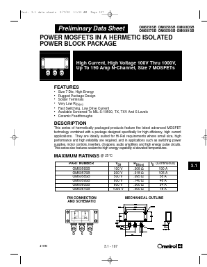 OM6060SB Datasheet PDF Omnirel Corp => IRF