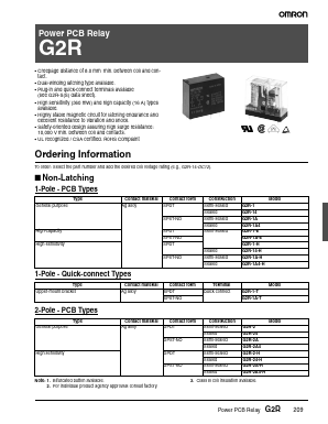 G2R-14-AC120 Datasheet PDF OMRON Corporation