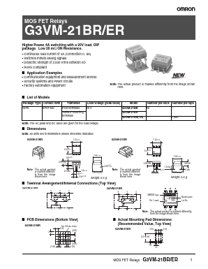 G3VM-21BR Datasheet PDF OMRON Corporation