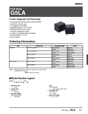G5LA-1ADC12 Datasheet PDF OMRON Corporation