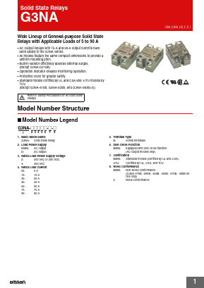 G3NA-410B Datasheet PDF OMRON Corporation