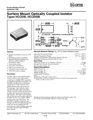 HCC640 Datasheet PDF Optek Technology