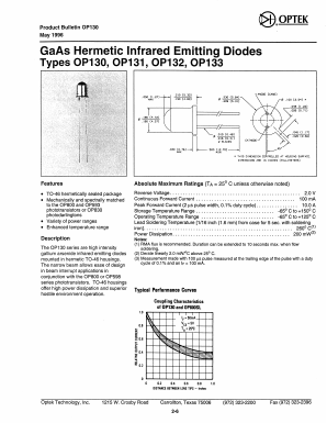 OP130 Datasheet PDF Optek Technology