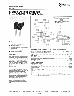 OPB845L11 Datasheet PDF Optek Technology