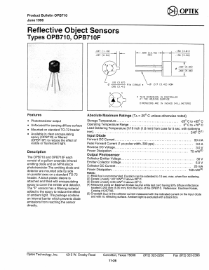 OPB710 Datasheet PDF Optek Technology