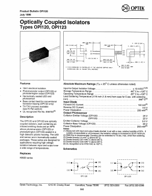 OPI120 Datasheet PDF Optek Technology