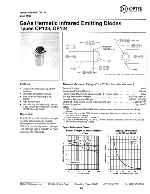 OP124 Datasheet PDF Optek Technology