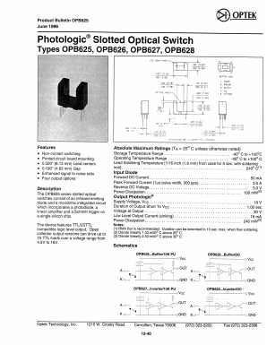 OPB625 Datasheet PDF Optek Technology
