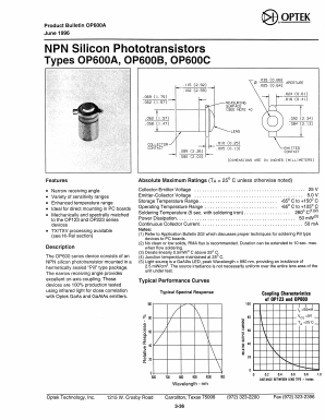 OP600A Datasheet PDF Optek Technology