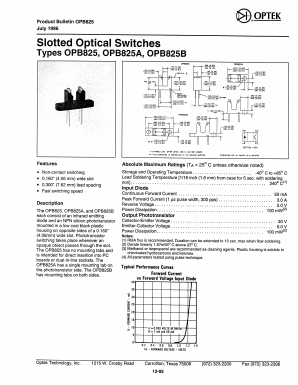 OPB825 Datasheet PDF Optek Technology