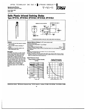 OP1613SLC Datasheet PDF Optek Technology