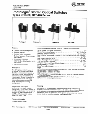 OPB460L11 Datasheet PDF Optek Technology