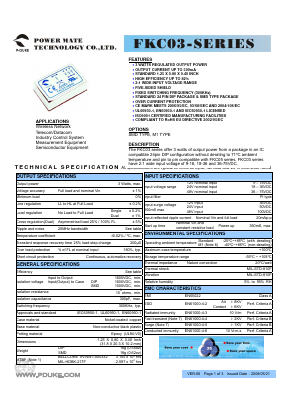 FKC03 Datasheet PDF Power Mate Technology