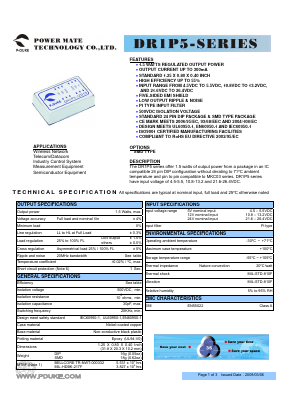 DR1P5 Datasheet PDF Power Mate Technology
