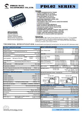 PDL02 Datasheet PDF Power Mate Technology