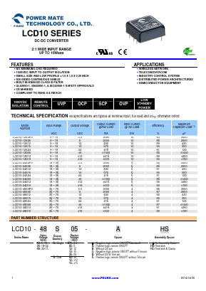 LCD10-12S12 Datasheet PDF Power Mate Technology