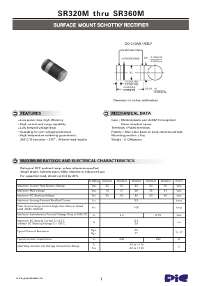 SR320M Datasheet PDF PACELEADER INDUSTRIAL