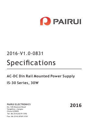 IS30-12 Datasheet PDF PAIRUI GROUP INC.