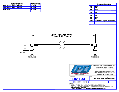 PE3515 Datasheet PDF Pasternack Enterprises, Inc.
