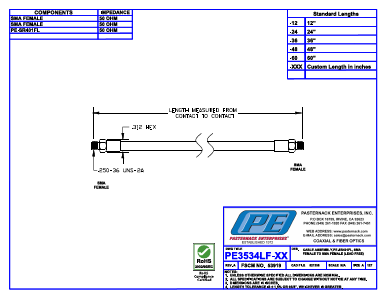 PE3534LF-48 Datasheet PDF Pasternack Enterprises, Inc.