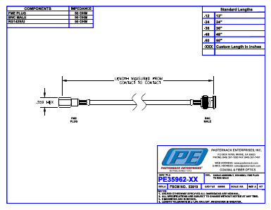 PE35962 Datasheet PDF Pasternack Enterprises, Inc.
