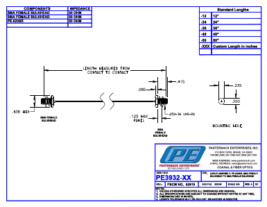 PE3932-24 Datasheet PDF Pasternack Enterprises, Inc.