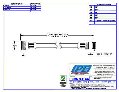 PE3977LF-60 Datasheet PDF Pasternack Enterprises, Inc.