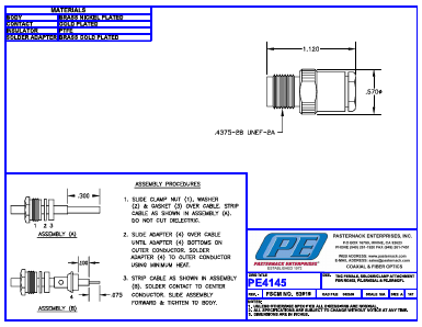 PE4145 Datasheet PDF Pasternack Enterprises, Inc.