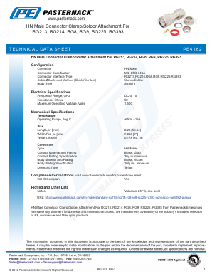 PE4182 Datasheet PDF Pasternack Enterprises, Inc.