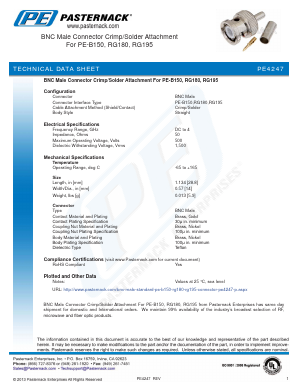 PE4247 Datasheet PDF Pasternack Enterprises, Inc.