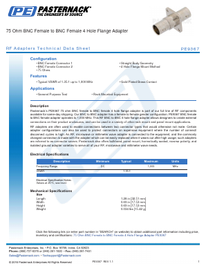 PE9367 Datasheet PDF Pasternack Enterprises, Inc.
