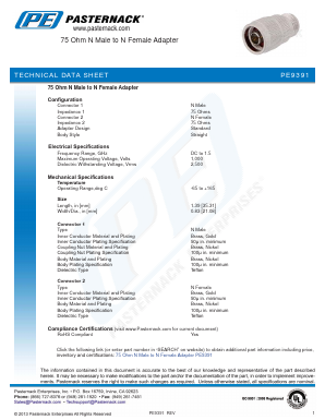 PE9391 Datasheet PDF Pasternack Enterprises, Inc.