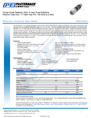 PE80T6001 Datasheet PDF Pasternack Enterprises, Inc.