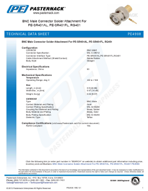 PE4908 Datasheet PDF Pasternack Enterprises, Inc.