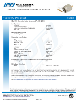 PE4918 Datasheet PDF Pasternack Enterprises, Inc.