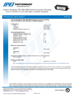 PE8702 Datasheet PDF Pasternack Enterprises, Inc.