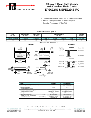 EPE6224S Datasheet PDF PCA ELECTRONICS INC.