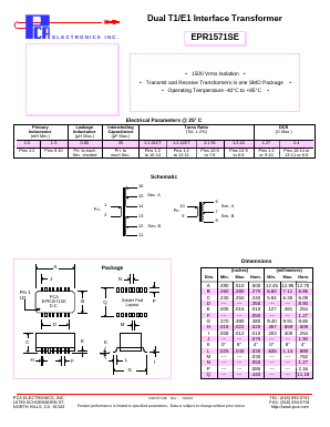 EPR1571SE Datasheet PDF PCA ELECTRONICS INC.