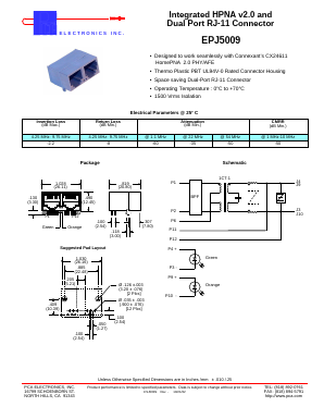 EPJ5009 Datasheet PDF PCA ELECTRONICS INC.