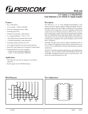 PI3L110LX Datasheet PDF Pericom Semiconductor Corporation