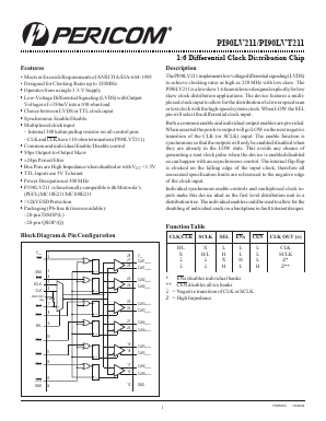 PI90LVT211LE Datasheet PDF Pericom Semiconductor Corporation